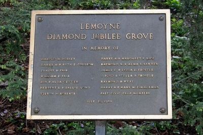 Lemoyne Diamond Jubilee Grove marker image. Click for full size.