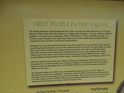 History of Old Onaquaga Valley Marker image. Click for full size.