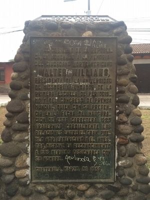 Walter Williams in Guatemala Marker. Click for full size. Walter Williams in Guatemala Marker image. Click for full size.