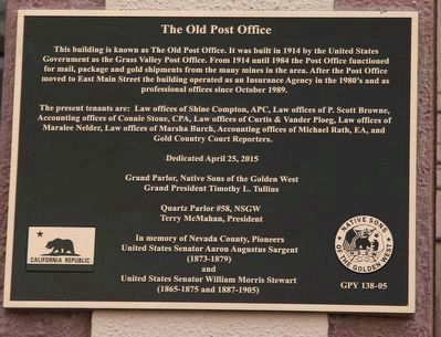 The Old Post Office Marker image. Click for full size.