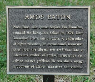 Amos Eaton Marker. Click for full size. Amos Eaton Marker image. Click for full size.