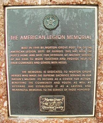 The American Legion Memorial Marker. Click for full size. The American Legion Memorial Marker image. Click for full size.