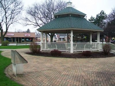 Harrer Park Marker and Centennial Gazebo. Click for full size. Harrer Park Marker and Centennial Gazebo image. Click for full size.