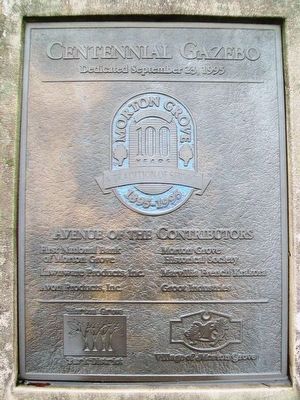 Harrer Park Centennial Gazebo Marker. Click for full size. Harrer Park Centennial Gazebo Marker image. Click for full size.