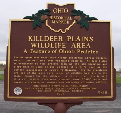 Killdeer Plains Wildlife Area Marker image. Click for full size.