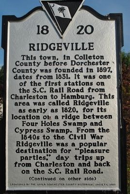 Ridgeville Marker image. Click for full size.