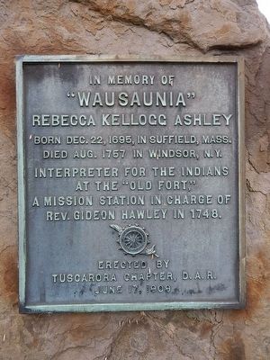 In Memory of "Wausaunia" Rebecca Kellogg Ashley Marker image. Click for full size.