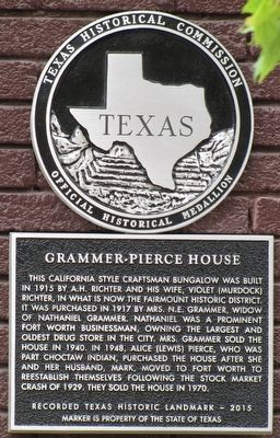Grammer-Pierce House Texas Historical Marker Marker image. Click for full size.