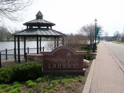 West Dundee Riverwalk and Banners image. Click for full size.