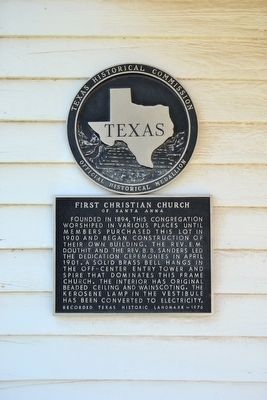 First Christian Church of Santa Anna Marker image. Click for full size.