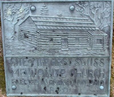 Site of the First Swiss Mennonite Church Marker. Click for full size. Site of the First Swiss Mennonite Church Marker image. Click for full size.