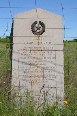 Ruins of Camp Colorado Marker image. Click for full size.