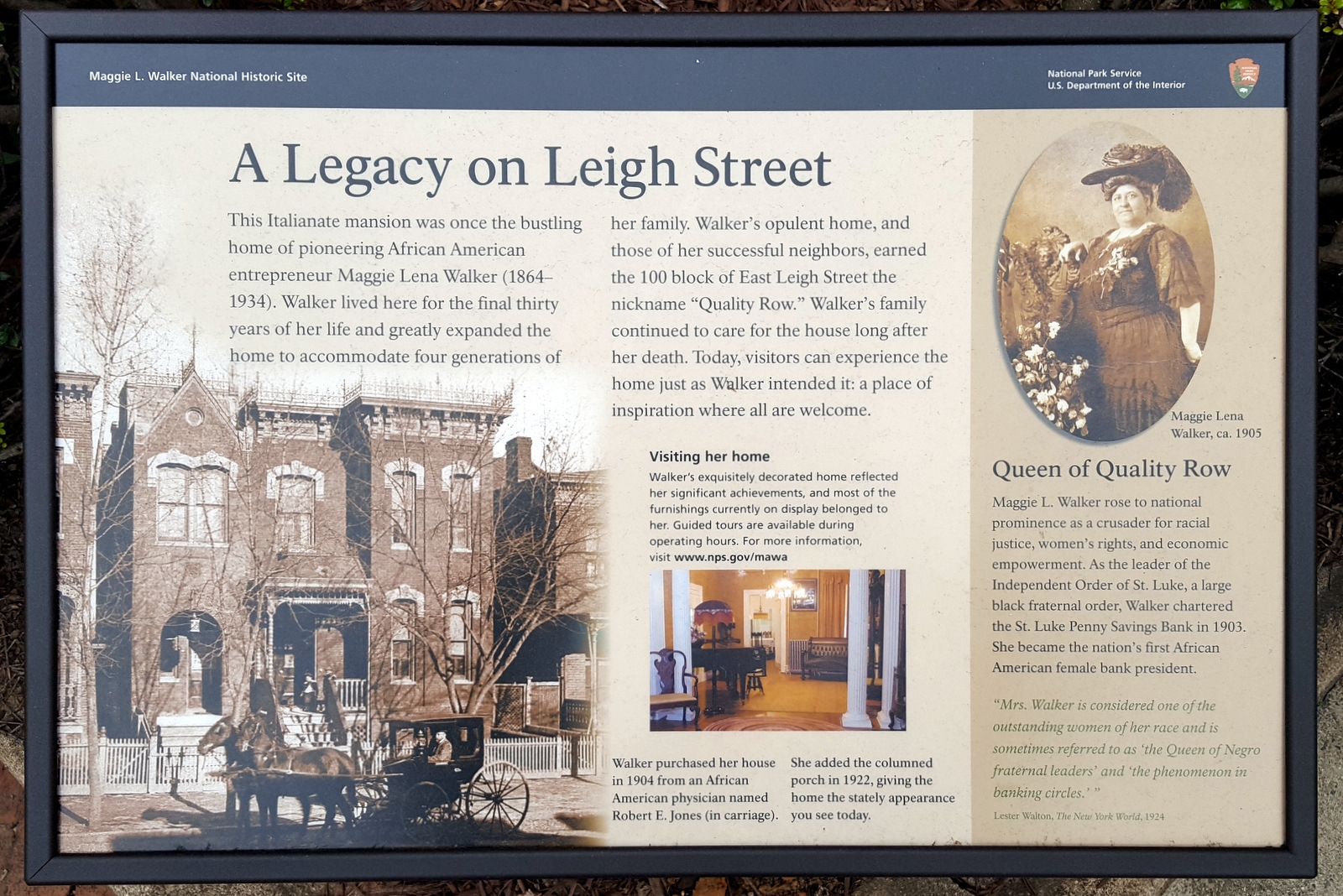 A Legacy on Leigh Street Marker