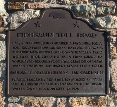 Eichbaum Toll Road Marker image. Click for full size.