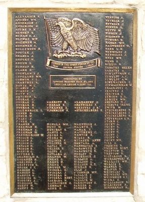 World War II Memorial Marker. Click for full size. World War II Memorial Marker image. Click for full size.