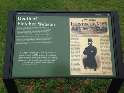 Death of Fletcher Webster Marker. Click for full size. Death of Fletcher Webster Marker image. Click for full size.