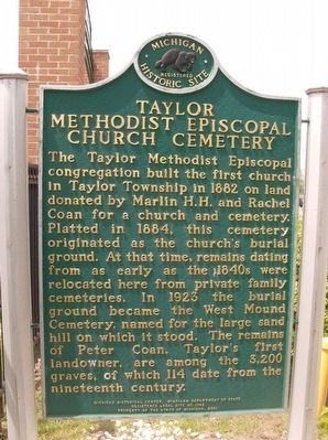 Taylor Methodist Episcopal Church Cemetery Marker image. Click for full size.