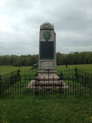 View of the "Twilight Clash" Marker from the Brooklyn Fourteenth Monument image. Click for full size.