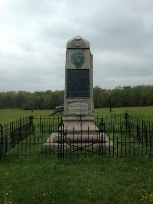 View of the "Twilight Clash" Marker from the Brooklyn Fourteenth Monument. Click for full size. View of the "Twilight Clash" Marker from the Brooklyn Fourteenth Monument image. Click for full size.