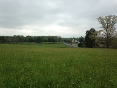 View of the Village of Groveton as seen from the Brooklyn Fourteenth/"Twilight Clash" hill.. Click for full size. View of the Village of Groveton as seen from the Brooklyn Fourteenth/"Twilight Clash" hill. image. Click for full size.