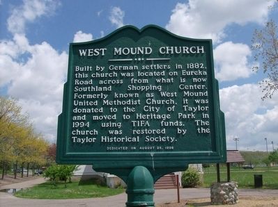 West Mound Church Marker. Click for full size. West Mound Church Marker image. Click for full size.