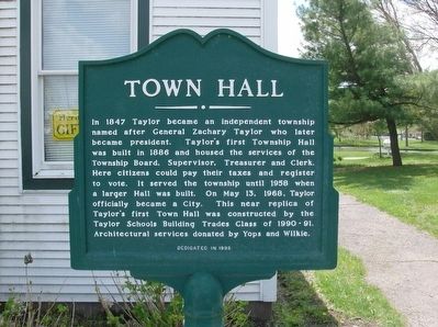 Town Hall Marker. Click for full size. Town Hall Marker image. Click for full size.