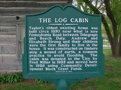 The Log Cabin Marker. Click for full size. The Log Cabin Marker image. Click for full size.