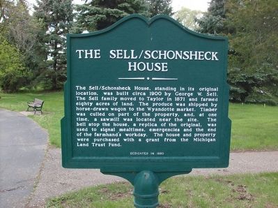 The Sell/Schonsheck House Marker. Click for full size. The Sell/Schonsheck House Marker image. Click for full size.