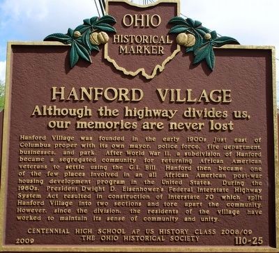 Hanford Village Marker image. Click for full size.