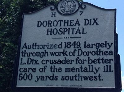 Dorothea Dix Hospital Marker image. Click for full size.