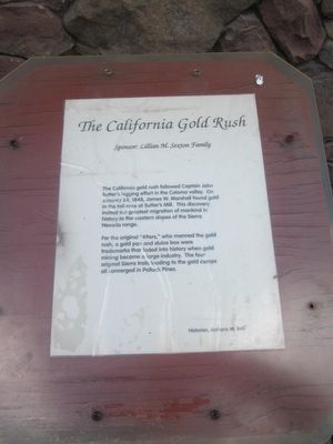 The California Gold Rush Marker. Click for full size. The California Gold Rush Marker image. Click for full size.