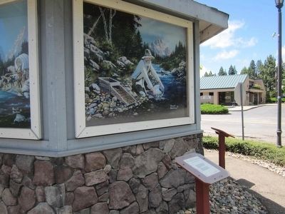 The California Gold Rush Marker and Painting Depicting the Event image. Click for full size.