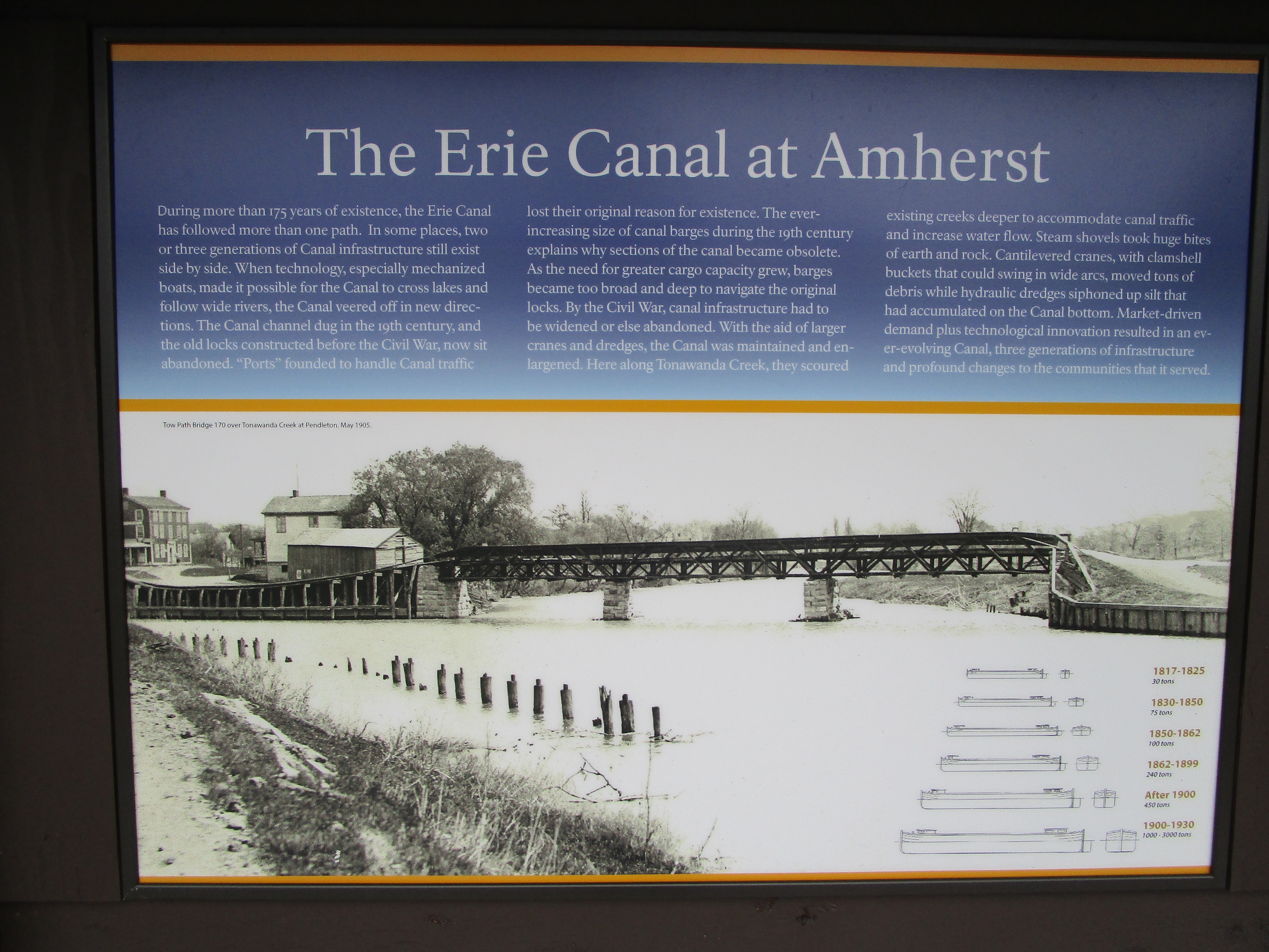 The Erie Canal at Amherst Marker
