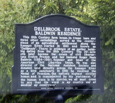 Dellbrook Estate, Baldwin Residence Marker image. Click for full size.
