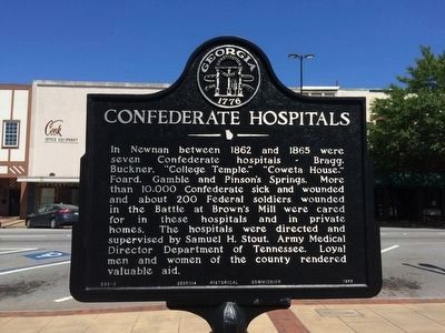 Refurbished Confederate Hospitals Marker image. Click for full size.