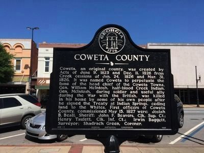 Coweta County Marker. Click for full size. Coweta County Marker image. Click for full size.