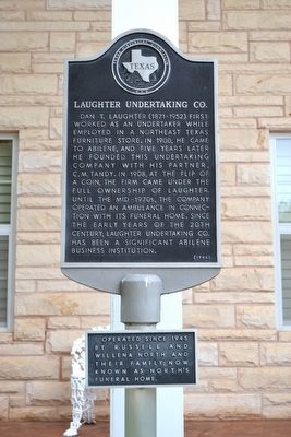 Laughter Undertaking Co. Marker image. Click for full size.