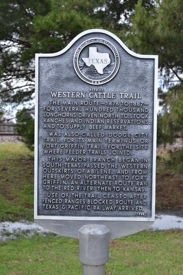 Site of Western Cattle Trail Marker image. Click for full size.