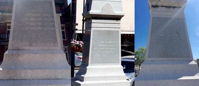 Front, rear and right side text of monument.. Click for full size. Front, rear and right side text of monument. image. Click for full size.