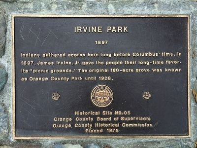 Irvine Park Marker image. Click for full size.