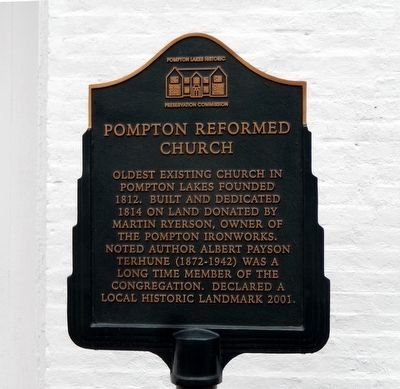 Pompton Reformed Church Marker image. Click for full size.