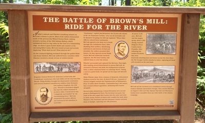 The Battle of Brown's Mill: Ride for the River Marker image. Click for full size.