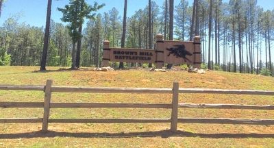 Brown's Mill Battlefield entrance area along Millard Farmer Road. image. Click for full size.