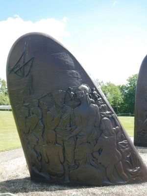 Jacques Cartier Monument Stelae 4, bas-relief image. Click for full size.