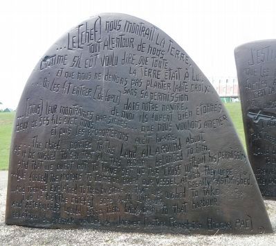 Jacques Cartier Monument Stelae 5, text image. Click for full size.