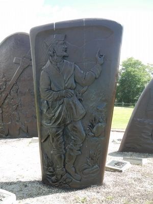 Jacques Cartier Monument Stelae 6, bas-relief image. Click for full size.