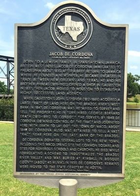 Jacob De Cordova Marker. Click for full size. Jacob De Cordova Marker image. Click for full size.