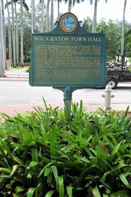 Boca Raton Town Hall Marker image. Click for full size.