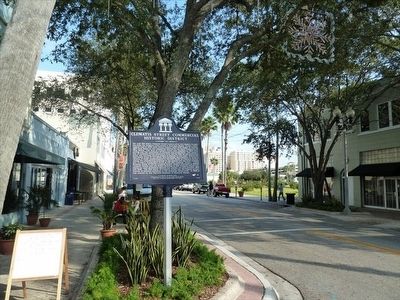 Clematis Street Commercial Historic District Marker. Click for full size. Clematis Street Commercial Historic District Marker image. Click for full size.