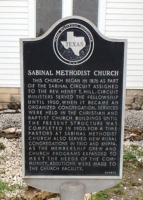 Sabinal Methodist Church Marker image. Click for full size.